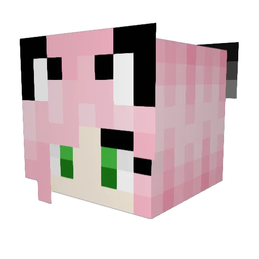 alicecleo Minecraft avatar head, 3D render