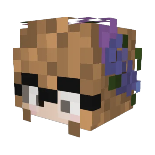 alicederman Minecraft avatar head, 3D render