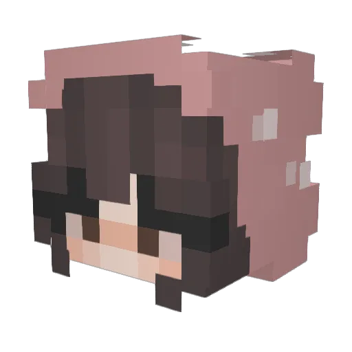 aliceeen Minecraft avatar head, 3D render