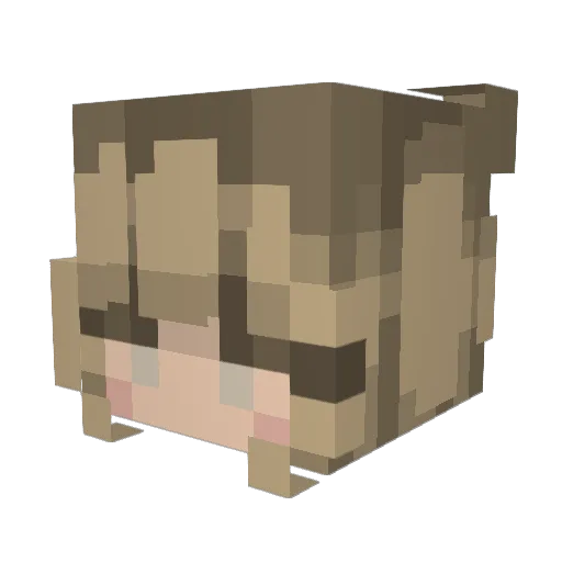 aliceiaa Minecraft avatar head, 3D render