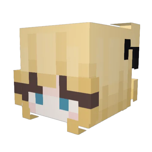 aliceklugs Minecraft avatar head, 3D render