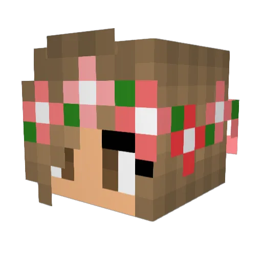 alicepeace Minecraft avatar head, 3D render