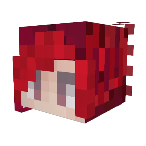 alicephallus Minecraft avatar head, 3D render