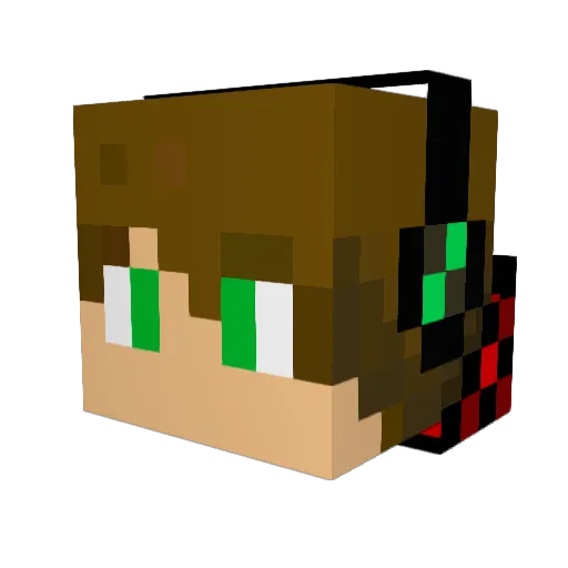 alicesink Minecraft avatar head, 3D render