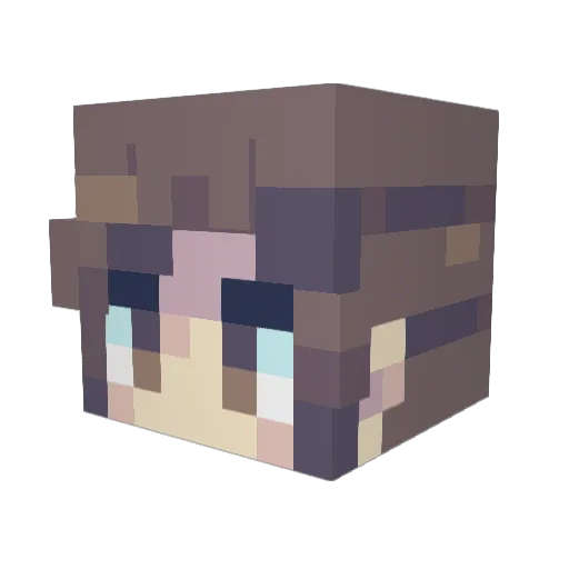 alicetaria_f Minecraft avatar head, 3D render