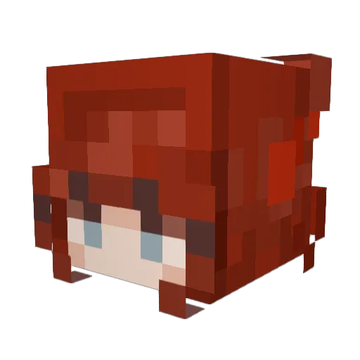 alicia63 Minecraft avatar head, 3D render
