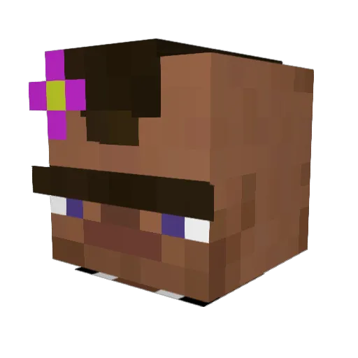 aliciamadsen Minecraft avatar head, 3D render