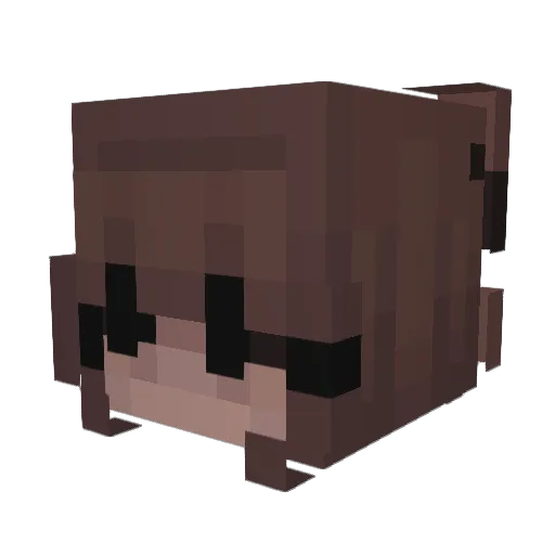aliciamlem Minecraft avatar head, 3D render