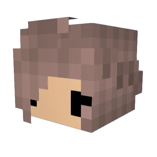 aliciapd Minecraft avatar head, 3D render