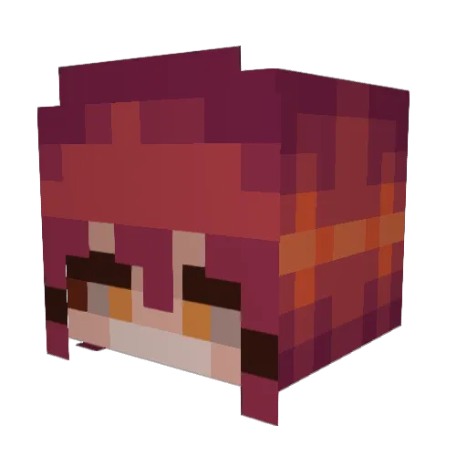 alicksU Minecraft avatar head, 3D render