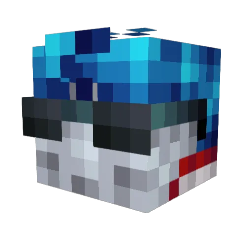 alicksphippsy Minecraft avatar head, 3D render
