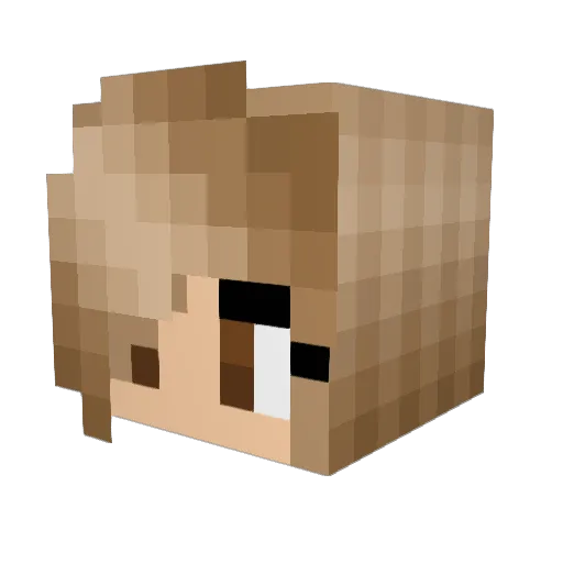 alidela Minecraft avatar head, 3D render