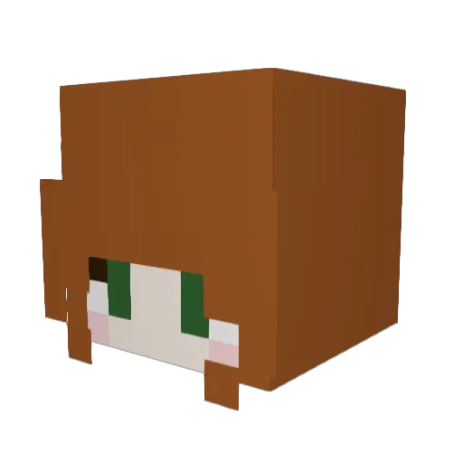 alien_666 Minecraft avatar head, 3D render