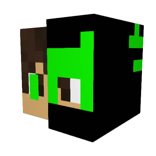 alien_man10 Minecraft avatar head, 3D render