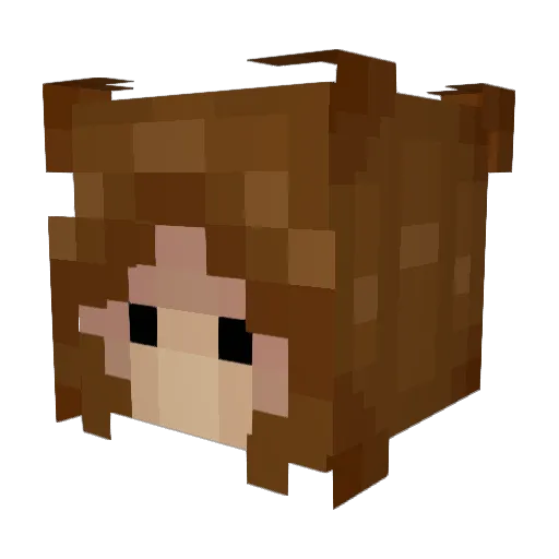 aliengadget Minecraft avatar head, 3D render