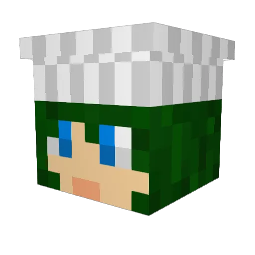 alienjes Minecraft avatar head, 3D render