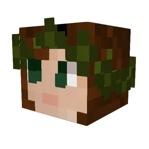 alienreis Minecraft avatar head, 3D render