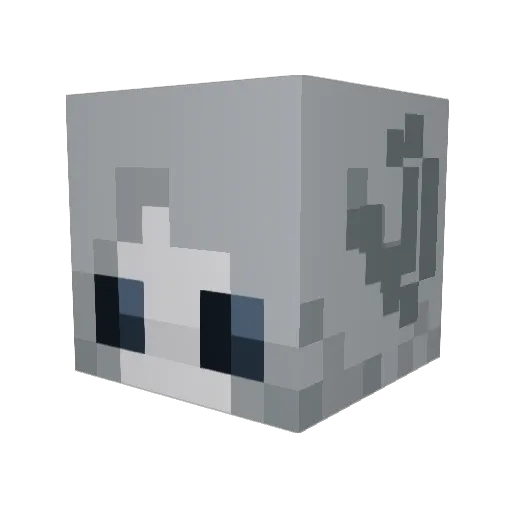 alienstage Minecraft avatar head, 3D render