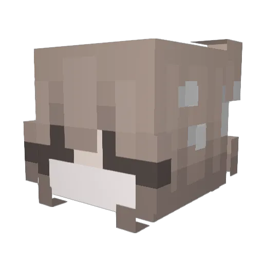 alifrrll Minecraft avatar head, 3D render