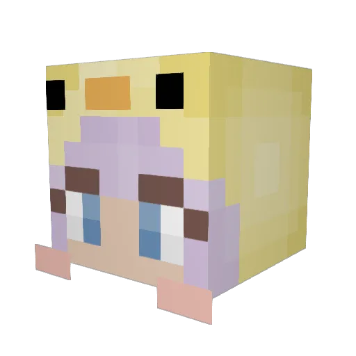 aliiisan Minecraft avatar head, 3D render