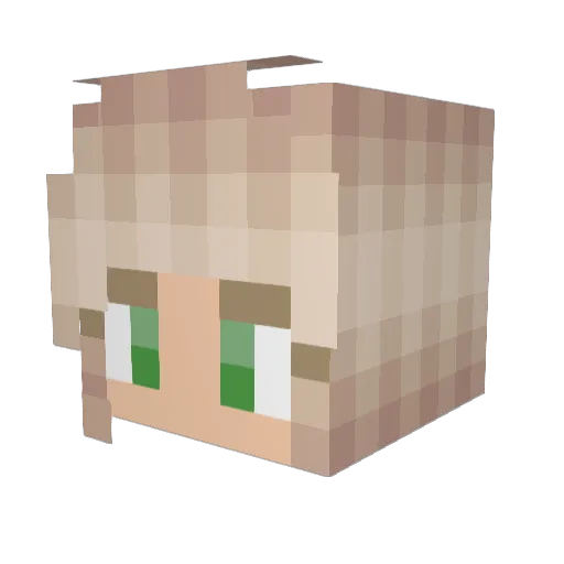 aliiroseee Minecraft avatar head, 3D render