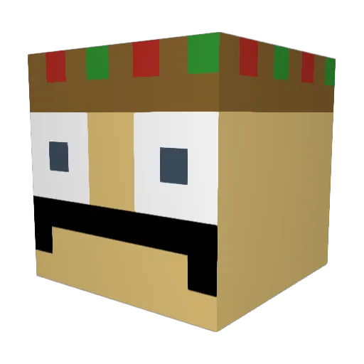 aliizzle Minecraft avatar head, 3D render
