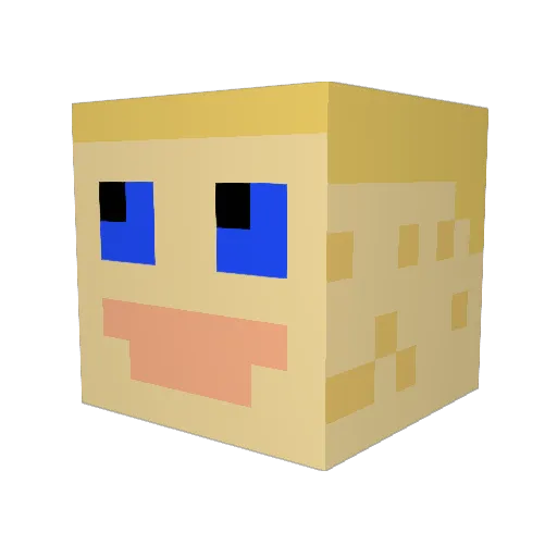 alikimoko Minecraft avatar head, 3D render
