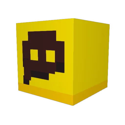 alikmen Minecraft avatar head, 3D render