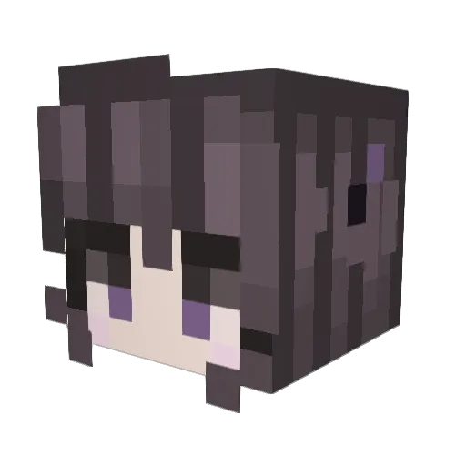 aliluthien Minecraft avatar head, 3D render