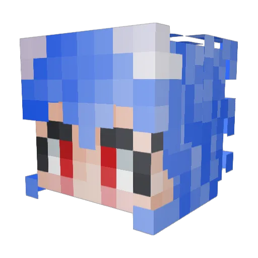 alim_sukoh Minecraft avatar head, 3D render