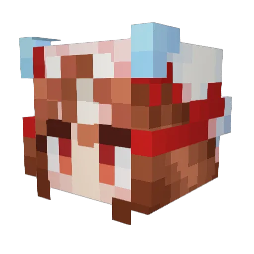 alimasi Minecraft avatar head, 3D render