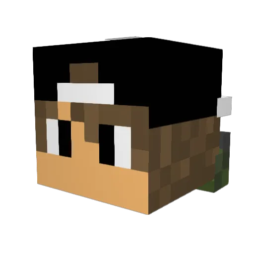 alimynn Minecraft avatar head, 3D render