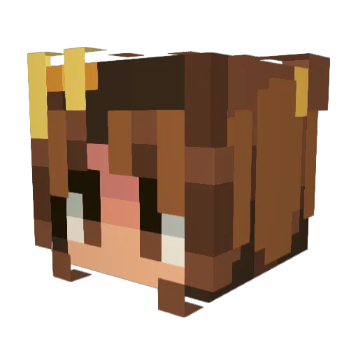 alirica Minecraft avatar head, 3D render