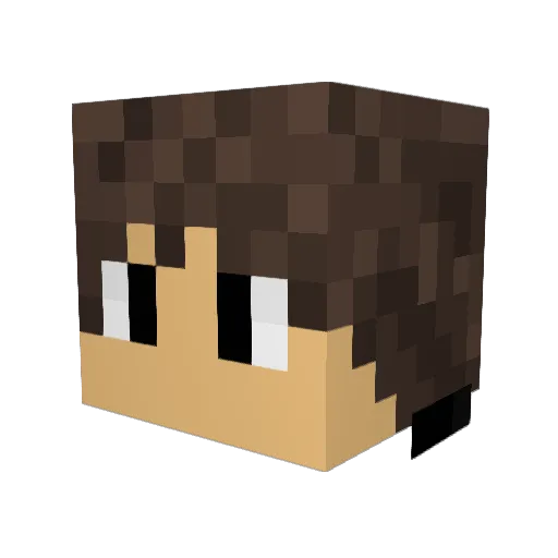alisan Minecraft avatar head, 3D render
