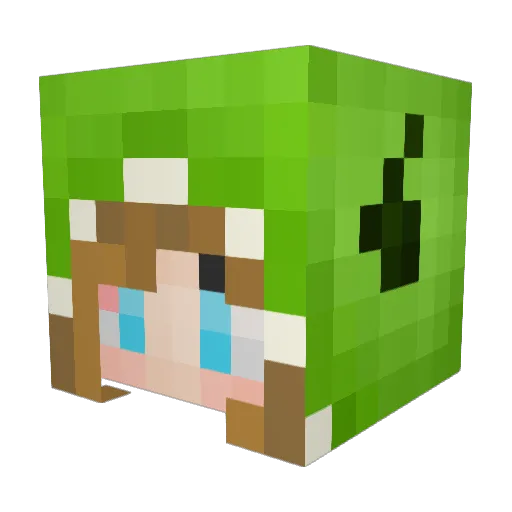 alisaurasrex Minecraft avatar head, 3D render