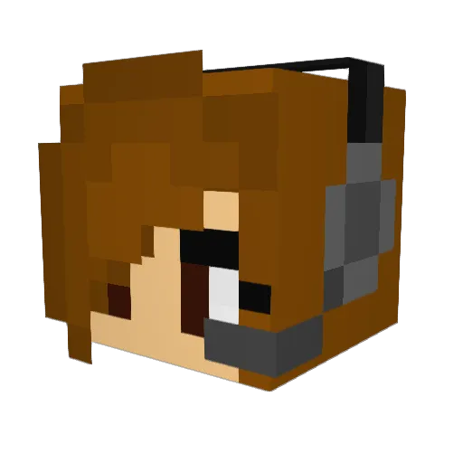 alisha12 Minecraft avatar head, 3D render