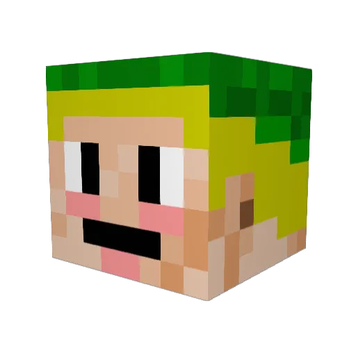 alishabritt Minecraft avatar head, 3D render