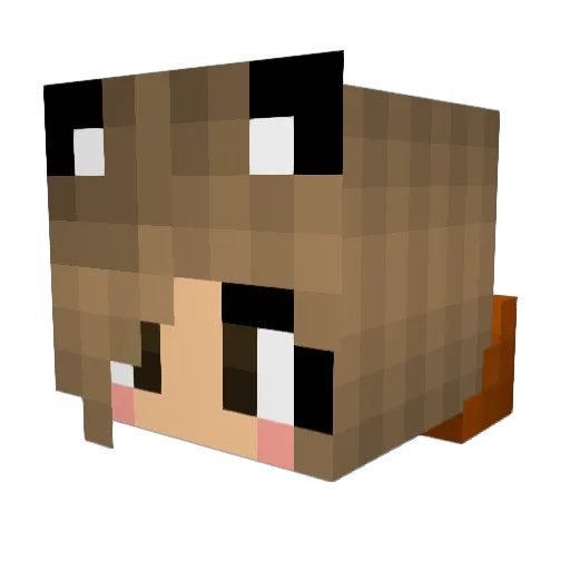 alishahussey Minecraft avatar head, 3D render
