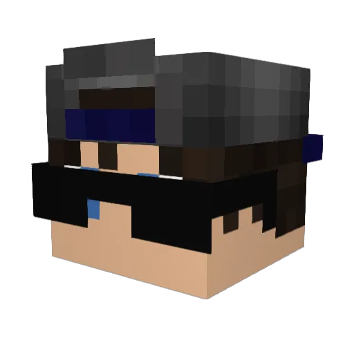 alissondel Minecraft avatar head, 3D render