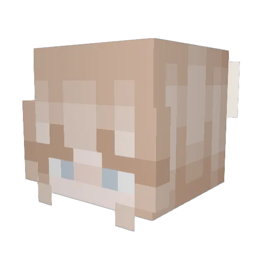 alistaunton Minecraft avatar head, 3D render