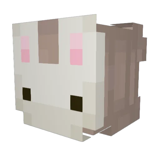 alittlebacardi Minecraft avatar head, 3D render