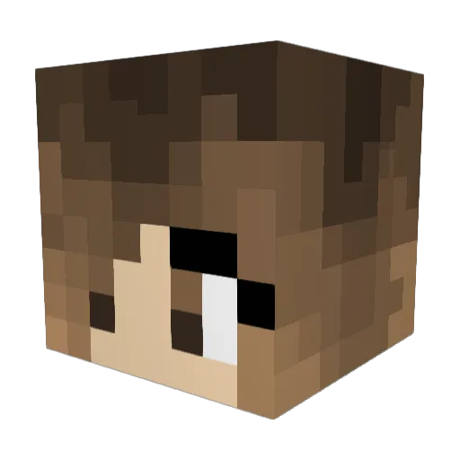 alittledeath Minecraft avatar head, 3D render