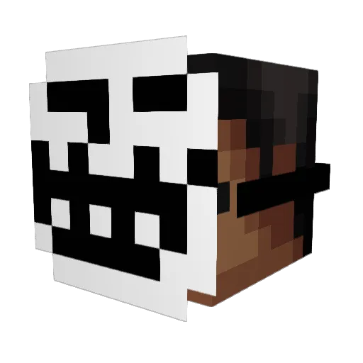 alittlefunny Minecraft avatar head, 3D render