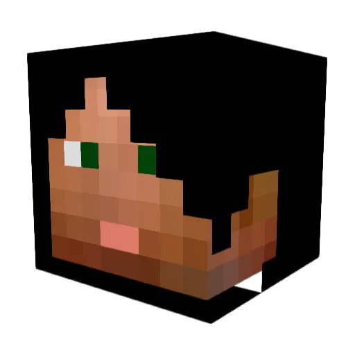 alittlesista Minecraft avatar head, 3D render