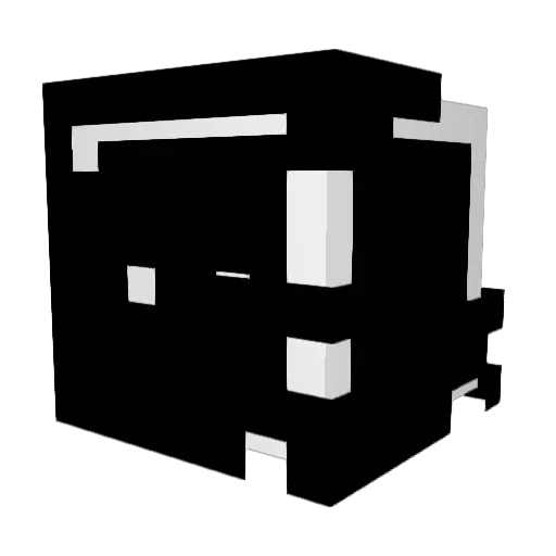 aliunan Minecraft avatar head, 3D render