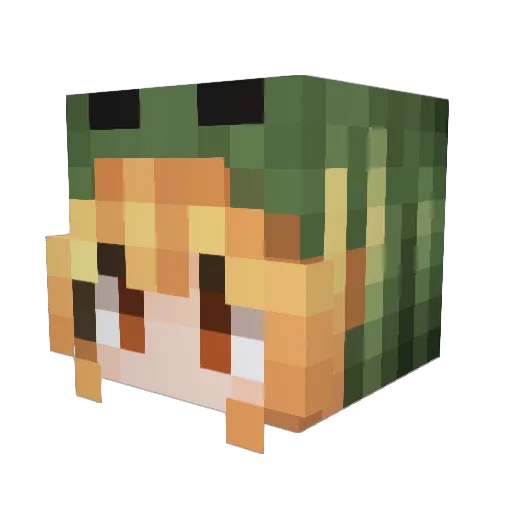 alive1222 Minecraft avatar head, 3D render