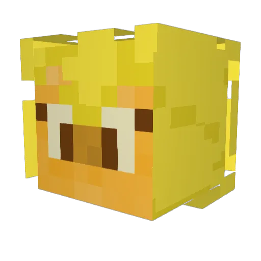 alive_bacon Minecraft avatar head, 3D render