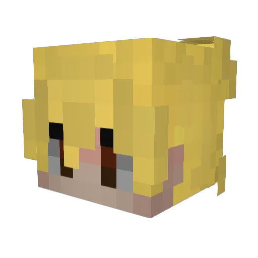 alivenight Minecraft avatar head, 3D render