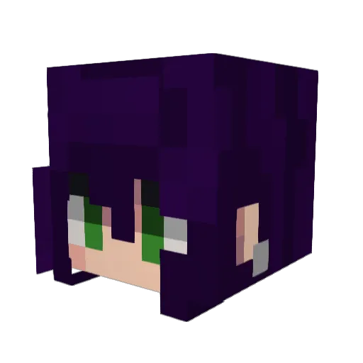 alivewithyou Minecraft avatar head, 3D render