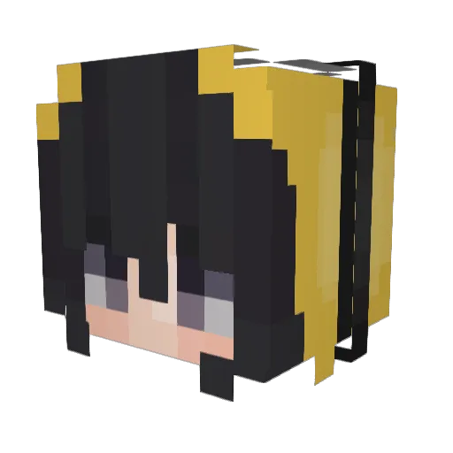 alixja Minecraft avatar head, 3D render